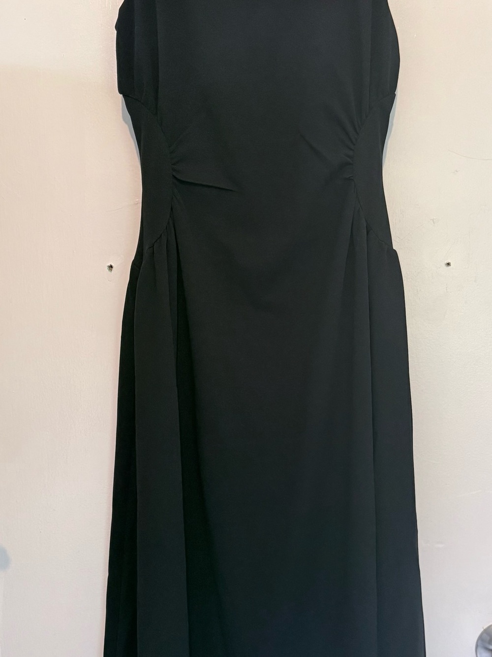 Cider Black Maxi Dress with Sculpted Waist